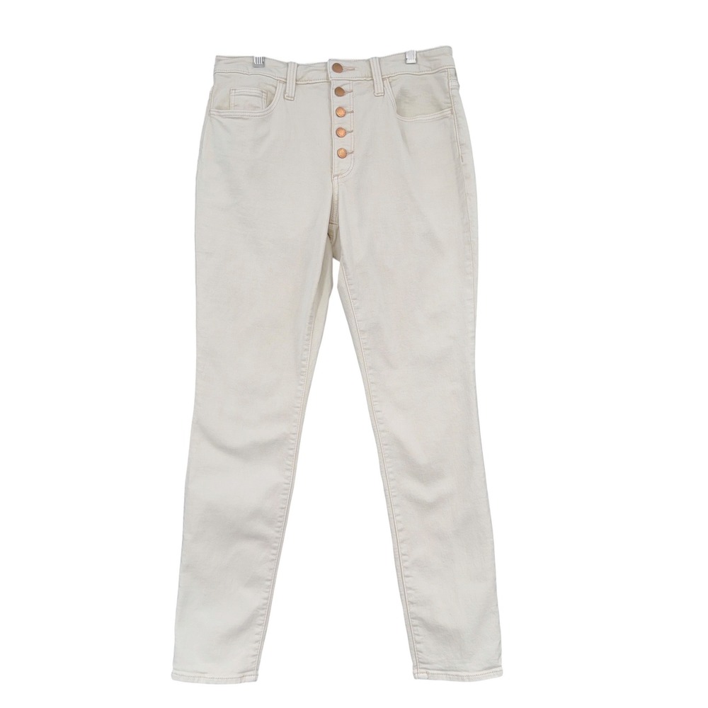 Universal Thread High Rise Skinny Women 8/29R Cotton Cream Button Fly Jeans